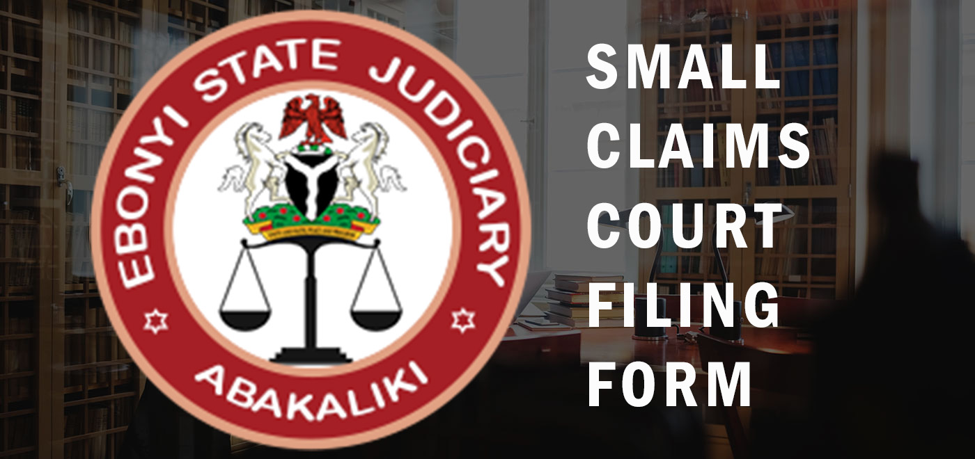 Small CLaims Court filing form